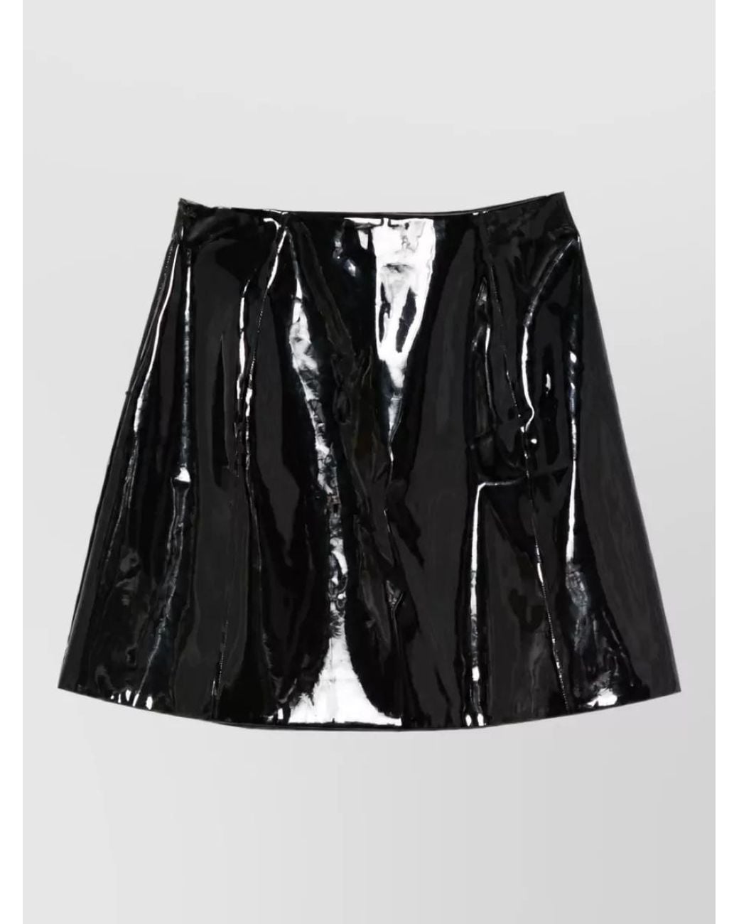Emporio Armani Black Paneled A-Line Mini Skirt