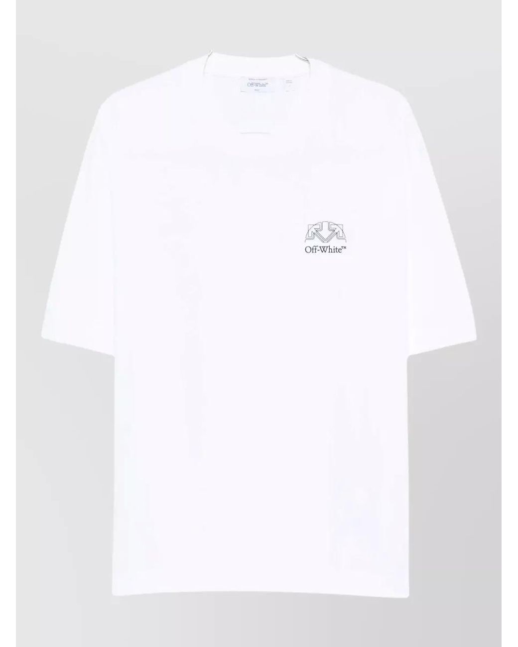 Off-White c/o Virgil Abloh White Cotton Jersey Logo Print Short-Sleeve T-Shirt for men