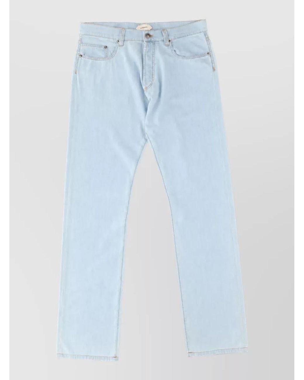 Versace Blue Denim Straight-Leg Jeans for men