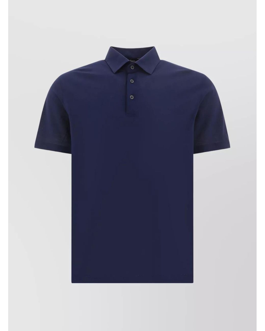 Herno Blue Cotton Short-Sleeve Polo Shirt for men