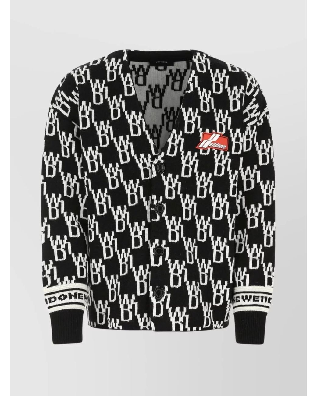 we11done Black Wool Cashmere Sweater for men