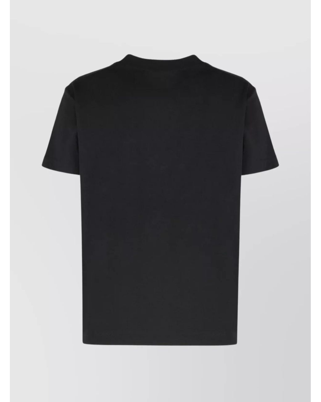 Versace Jeans Couture Black Ribbed Collar Crew-Neck T-Shirt With Graphic Print
