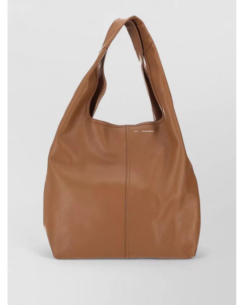 AMI Brown Leather Hobo Bag