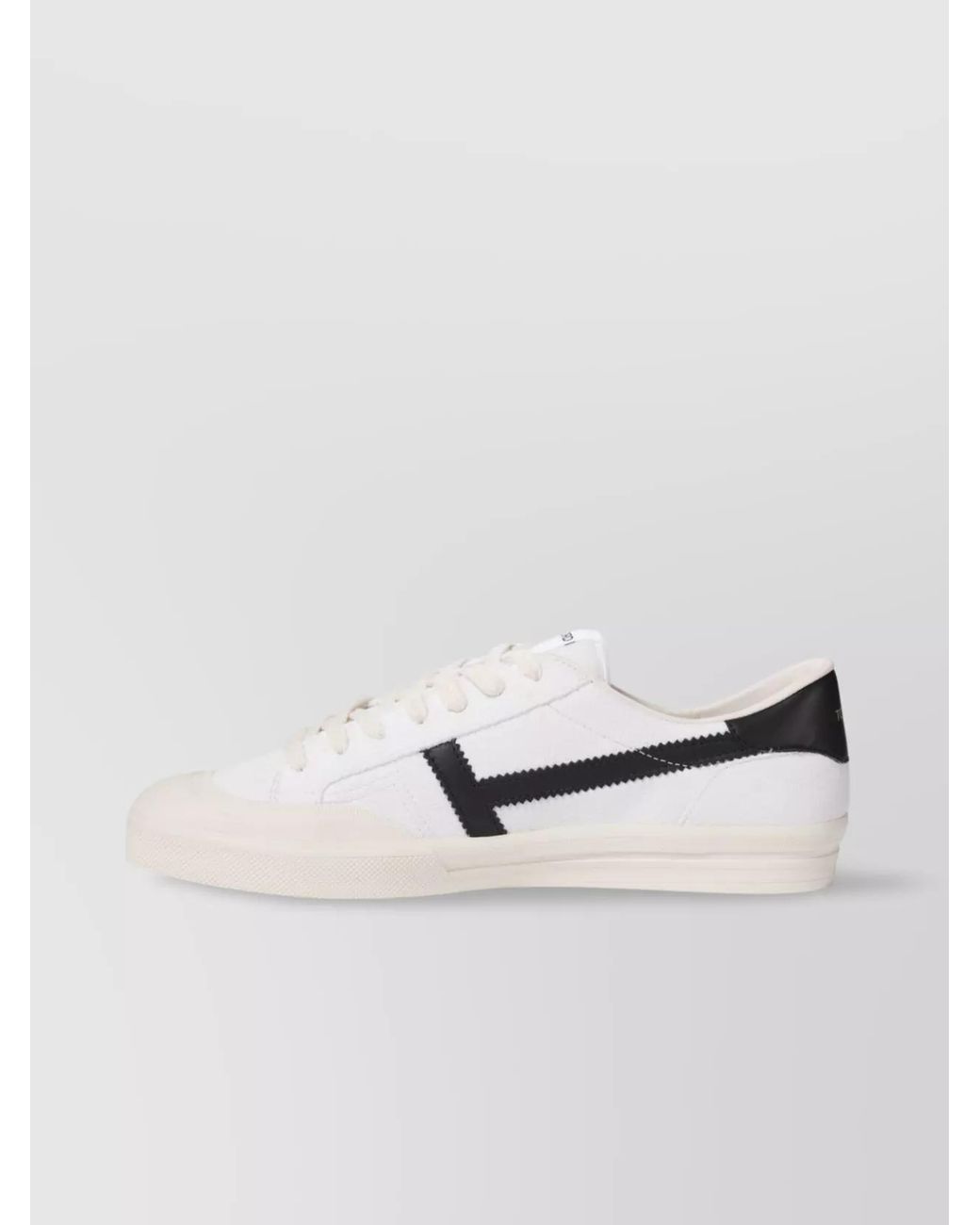 Tom Ford Natural Heel Tab Low-Top Rubber Sole Sneakers for men