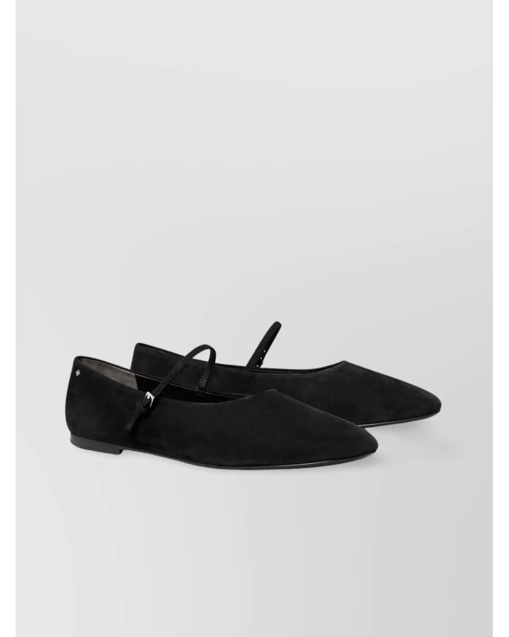 Tory Burch Black Leather Mary Jane Ballerina Flats