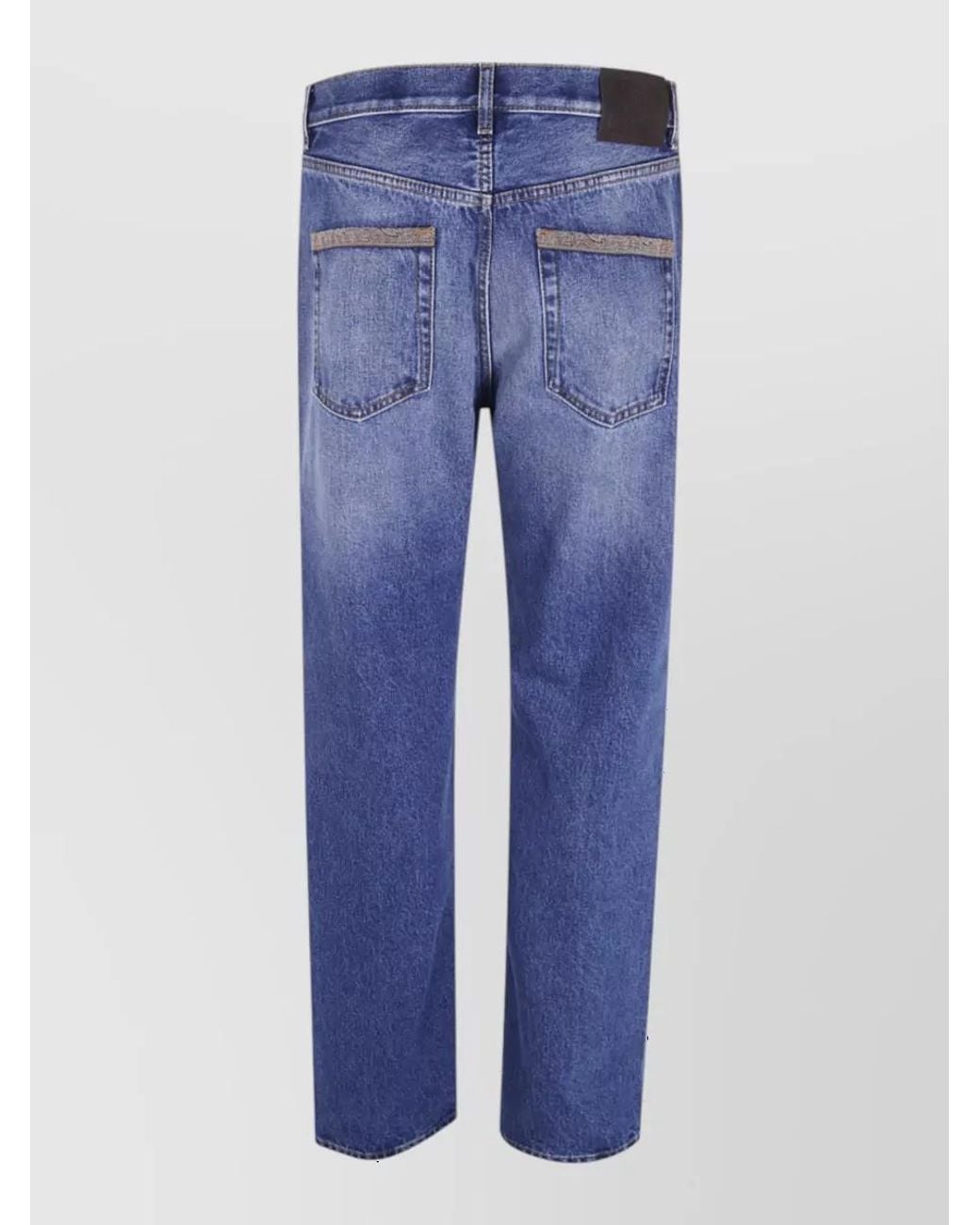 Etro Blue Straight-Leg Jeans for men