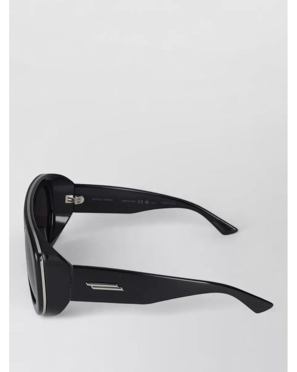 Bottega Veneta Black Square-Frame Sunglasses