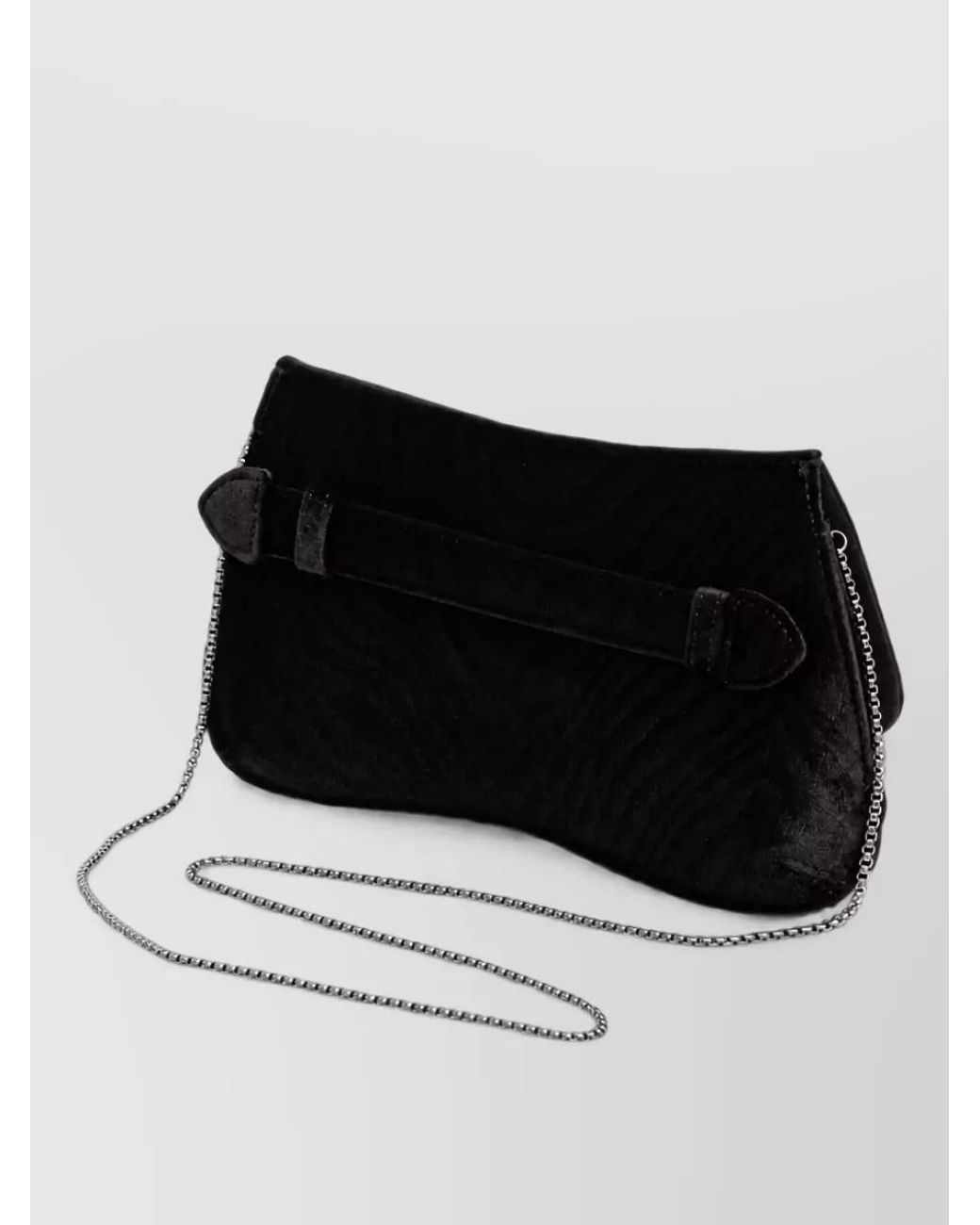 Emporio Armani Black Velvet Clutch Bag