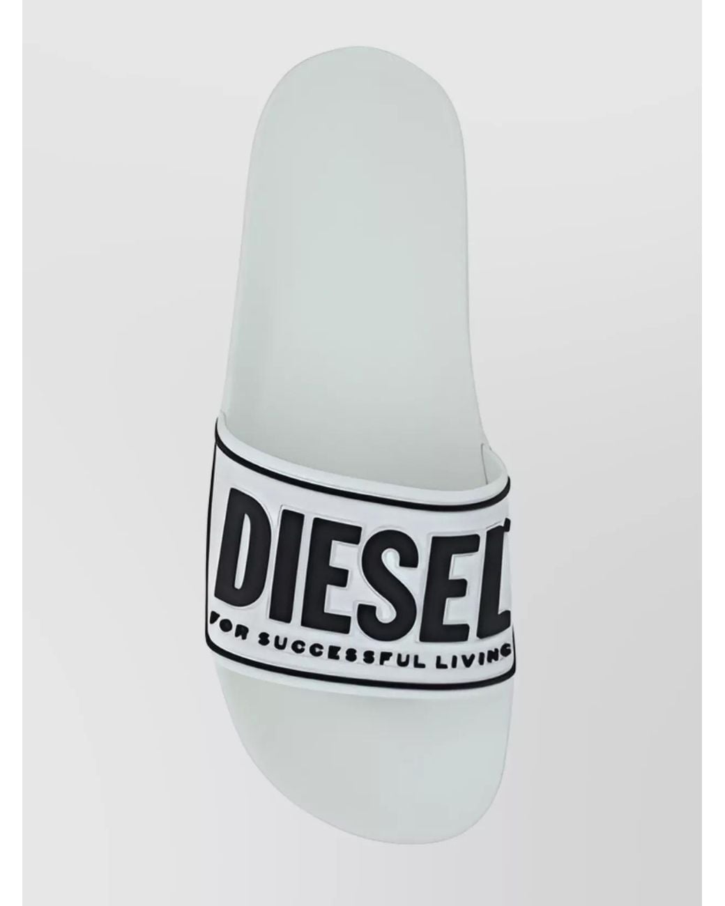 DIESEL Blue Logo-Detail Slides for men