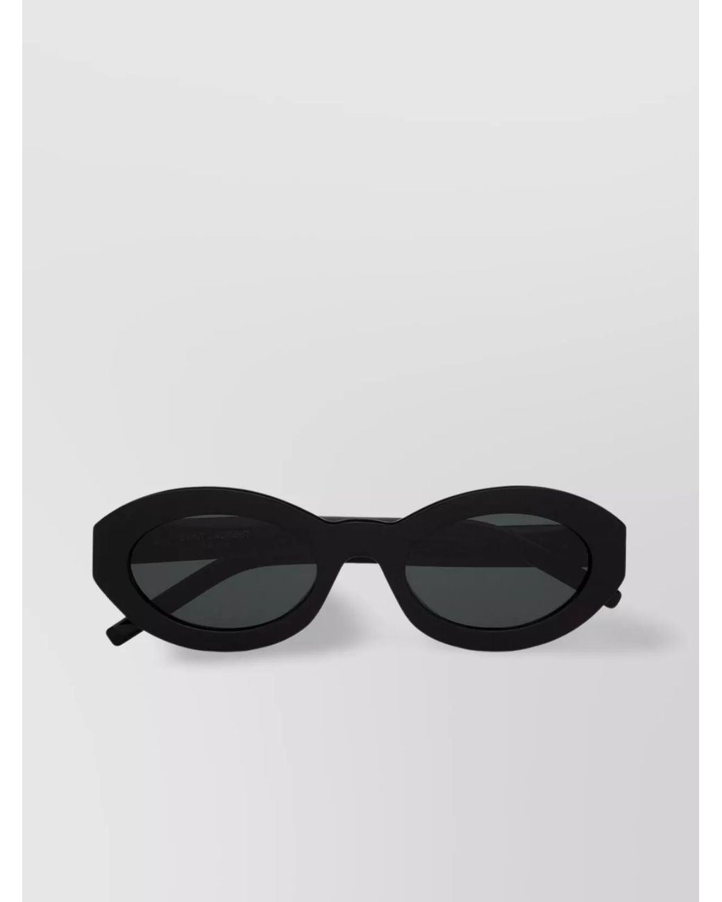 Saint Laurent Black Acetate Oval Sunglasses