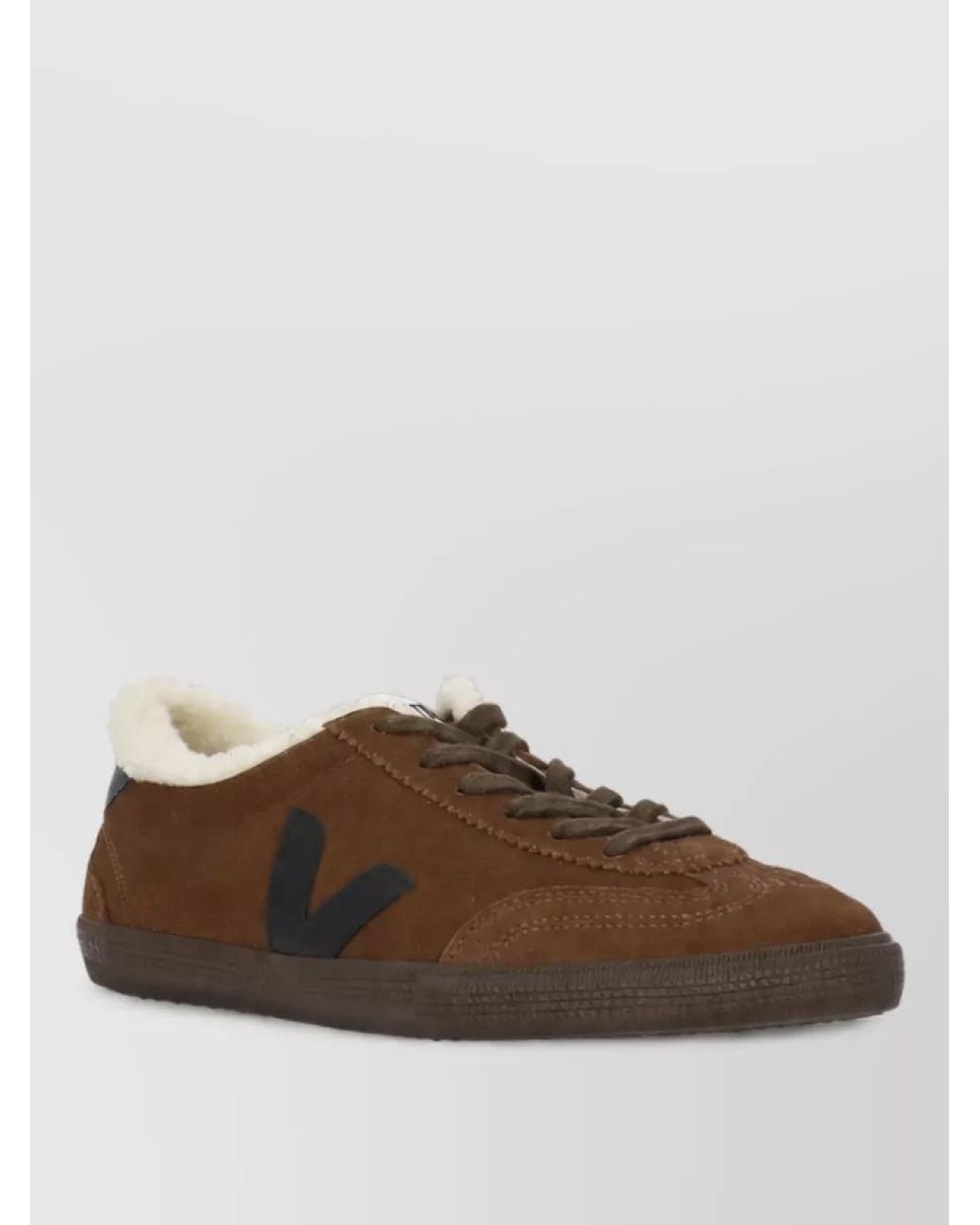 Veja Brown Leather Low-Top Sneakers