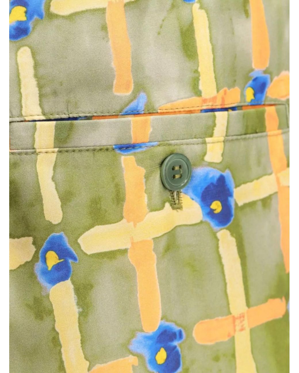 Marni Yellow Silk Bermuda Shorts for men