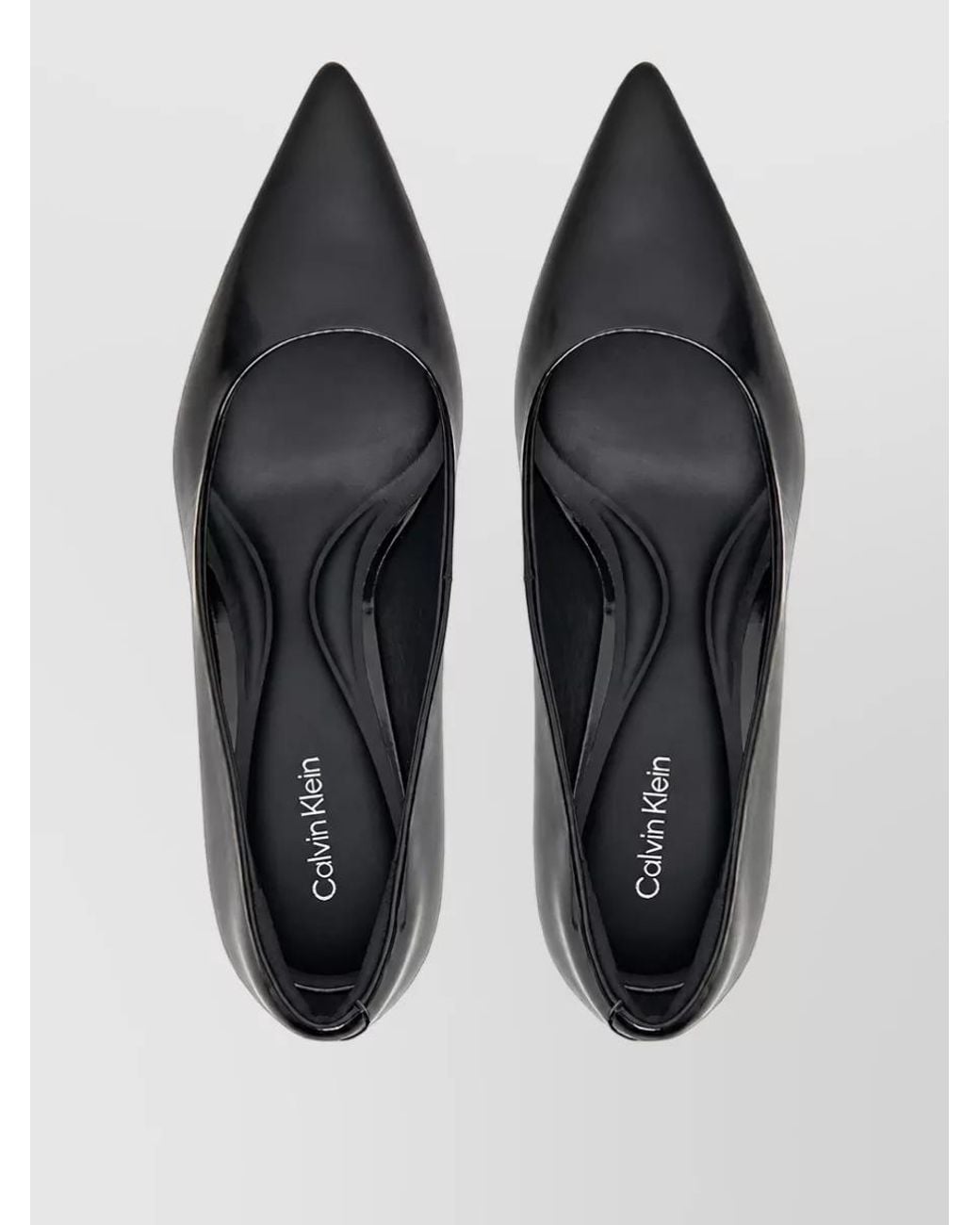Calvin Klein Black Leather Stiletto Pumps