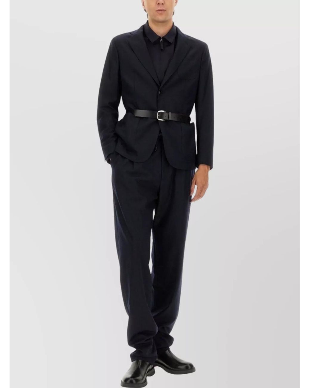 Giorgio Armani Blue Cashmere Single Breasted Blazer for men