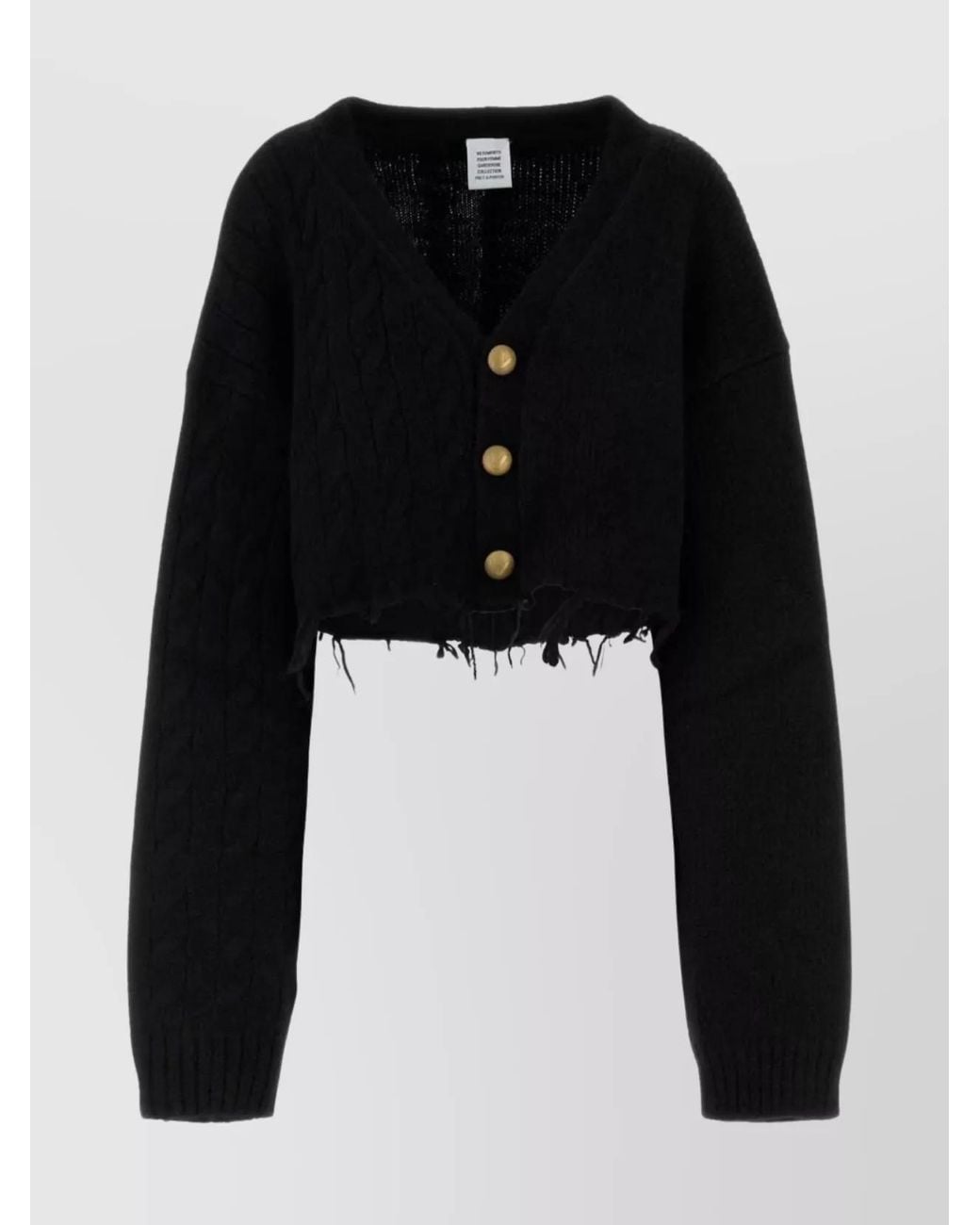 Vetements Black Alpaca-Blend Cardigan