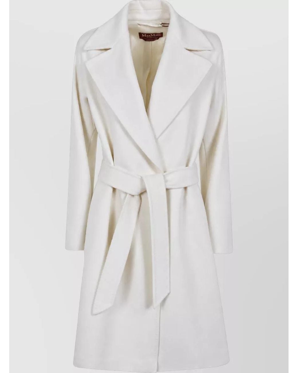 Max Mara White Virgin Wool Coat