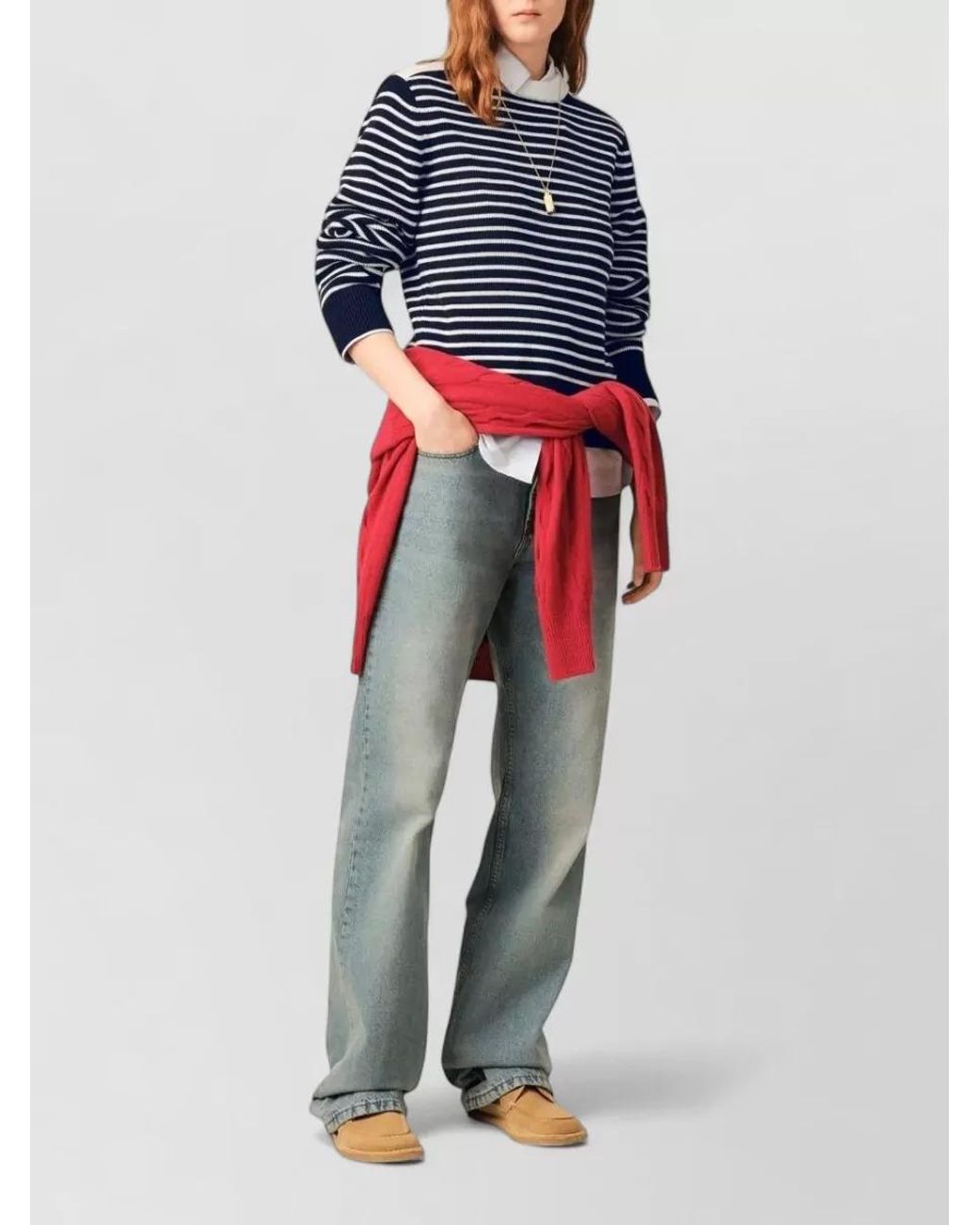 AMI Blue Wool Crewneck Jumper