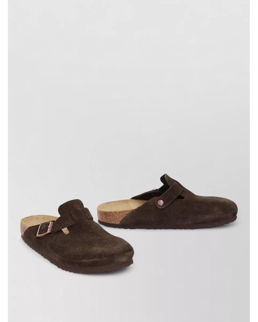 Birkenstock Brown Suede Leather Mules for men