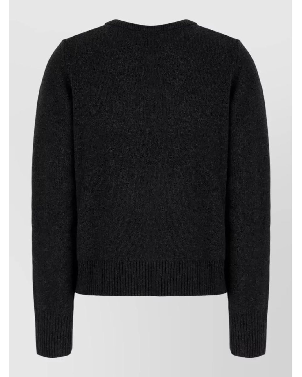 Ganni Black Cotton Sweatshirt