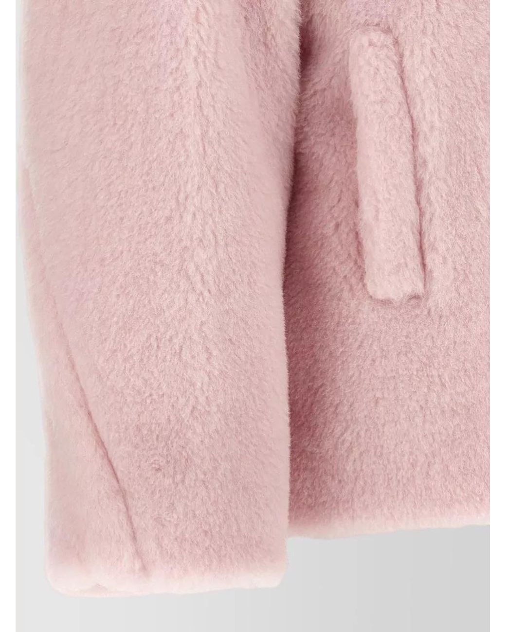 Max Mara Pink Silk Blend Single Breasted Short Coat