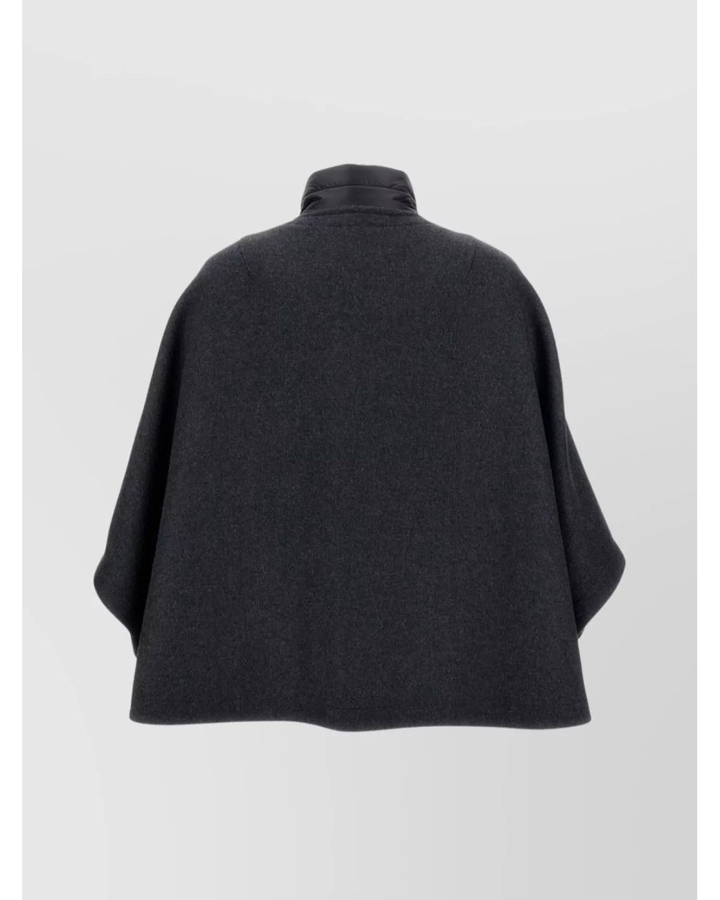 Fay Blue Wool Regular-Fit High-Neck Cape for men