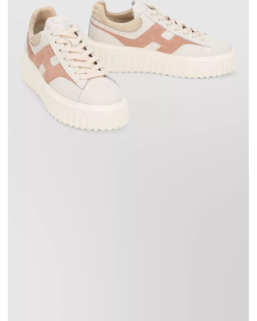 Hogan White Leather Low-Top Sneakers
