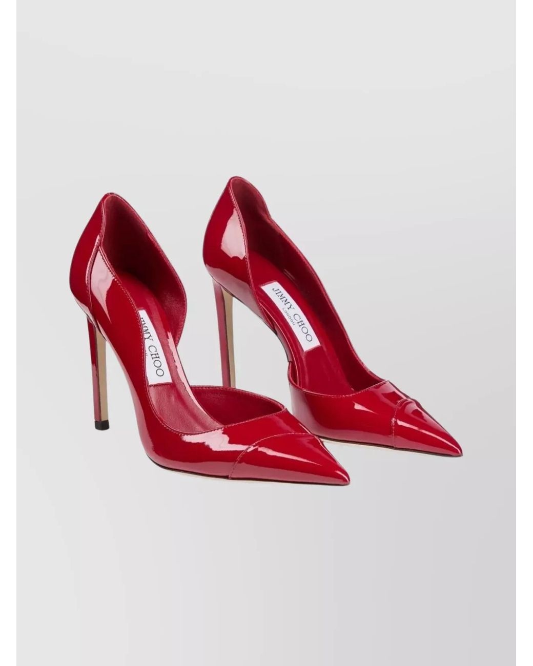 Jimmy Choo Red Patent Leather Pointed-Toe Pumps