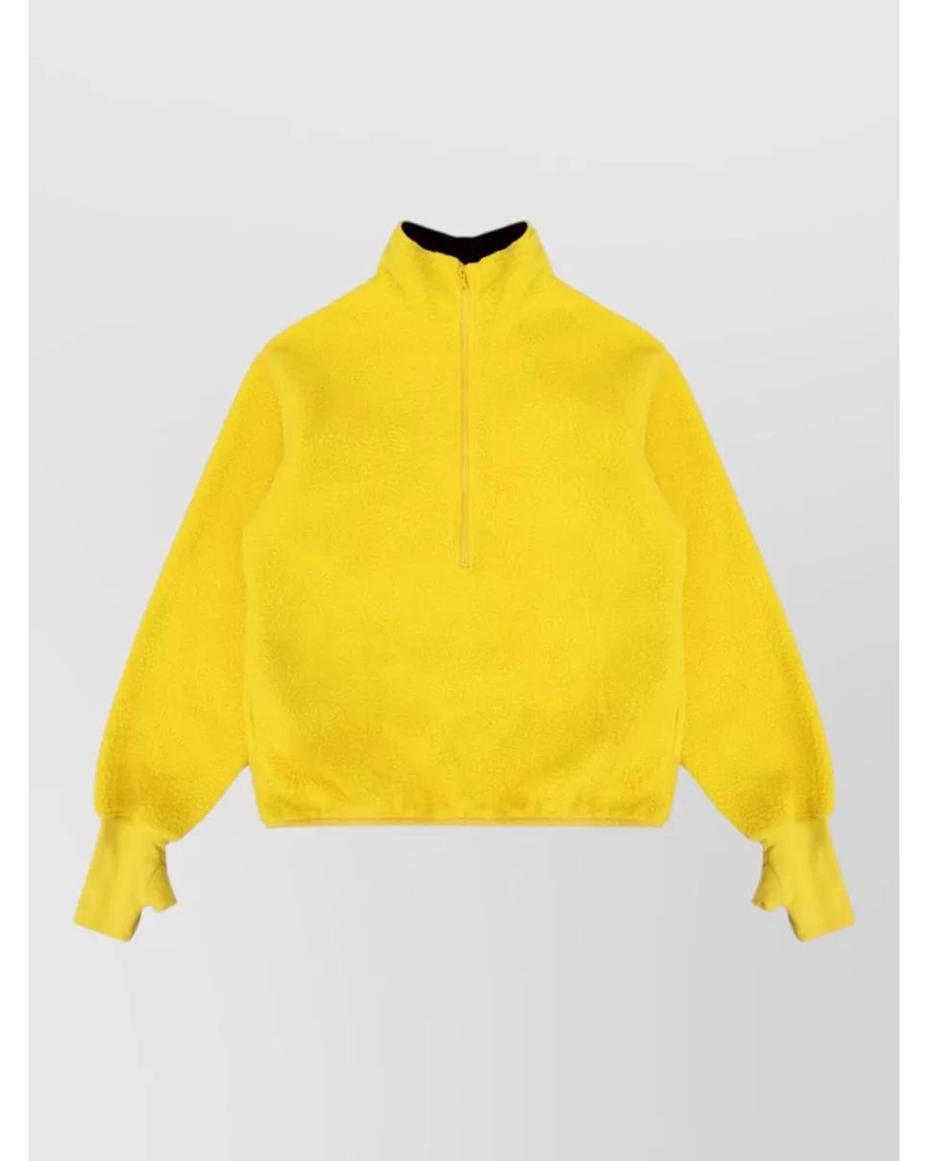 Entire studios Yellow Fleece Half Zip Sweatshirt for men