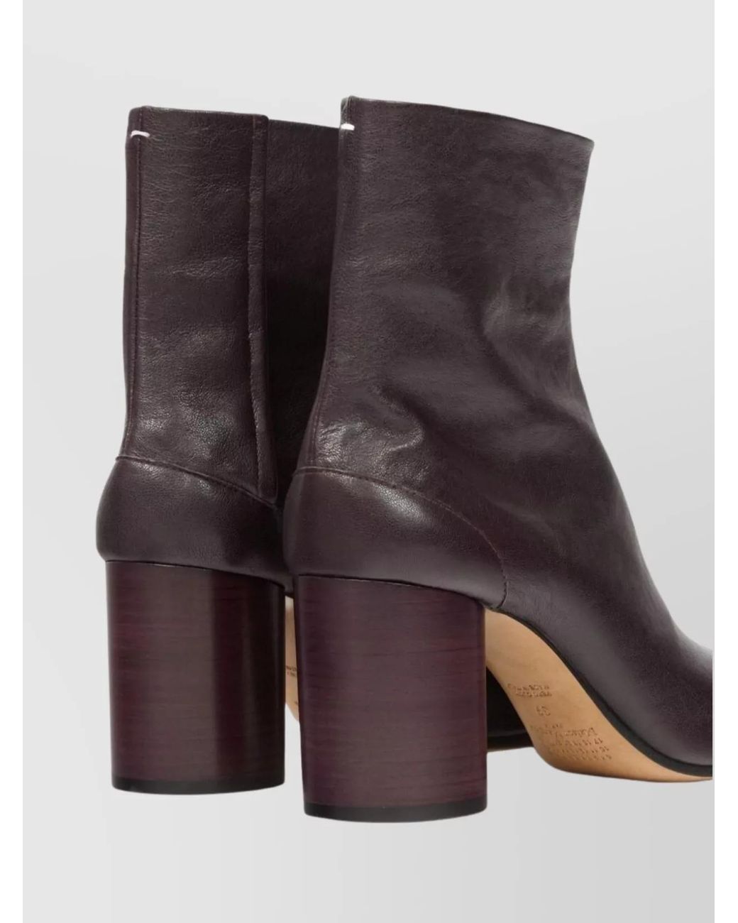 Maison Margiela Brown Tabi Style Leather Ankle Boots