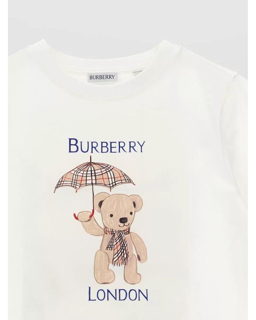 Burberry White Printed Cotton Short-Sleeve T-Shirt