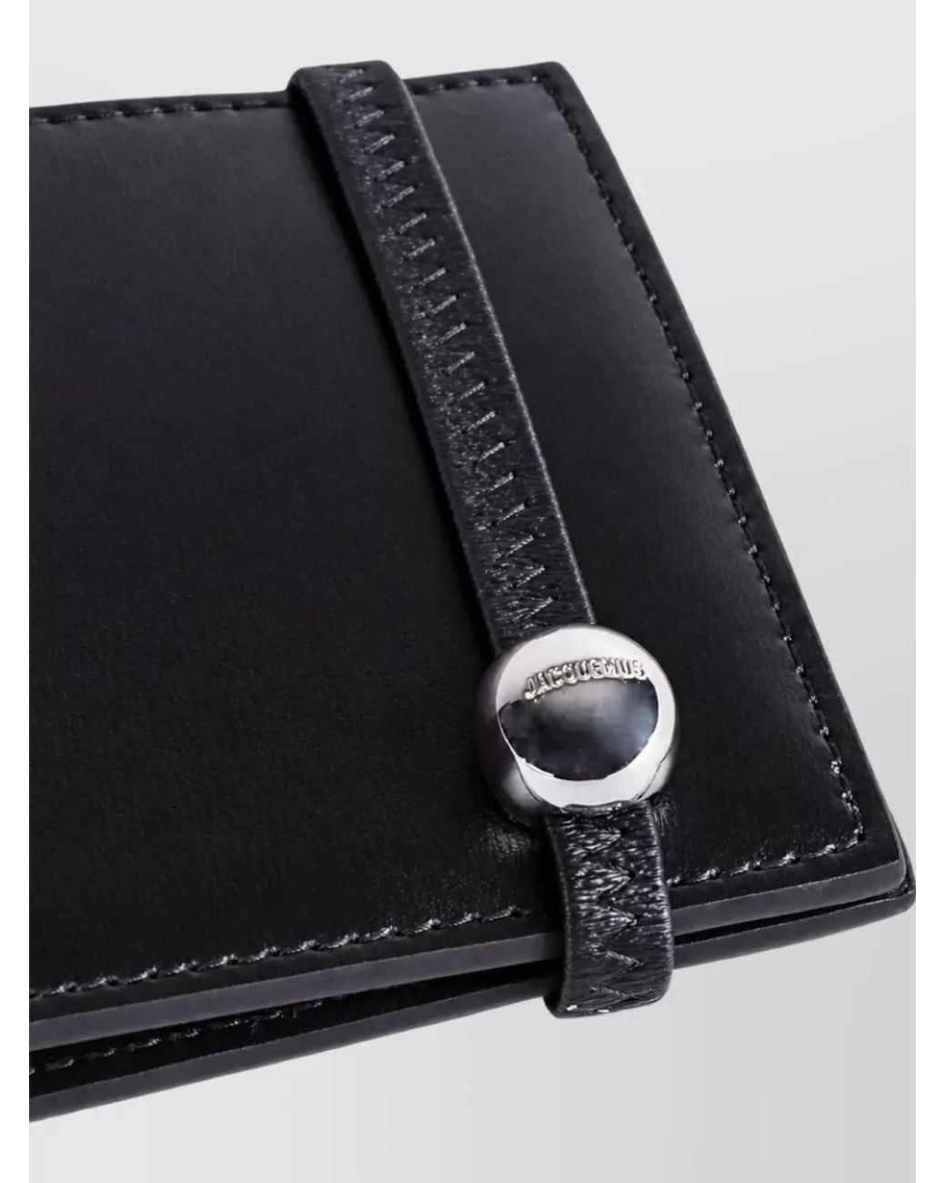 Jacquemus Black Leather Wallet for men