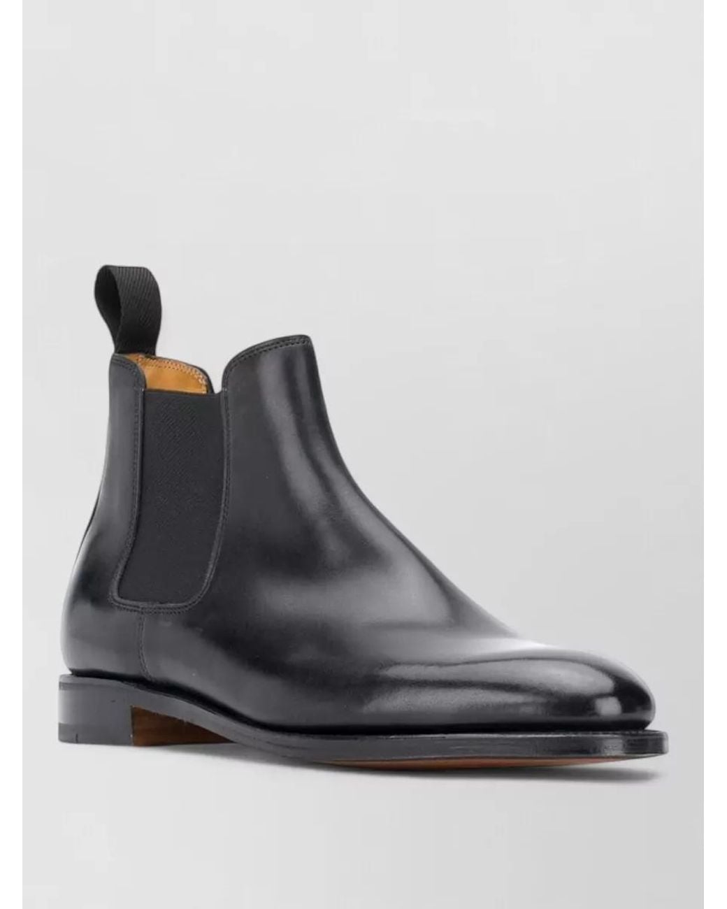 John Lobb Black Leather Chelsea Boots for men