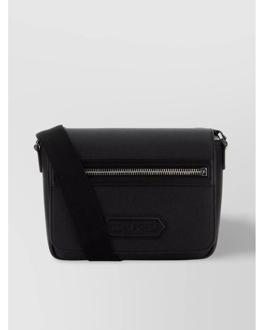Tom Ford Black Leather Small Crossbody Bag for men