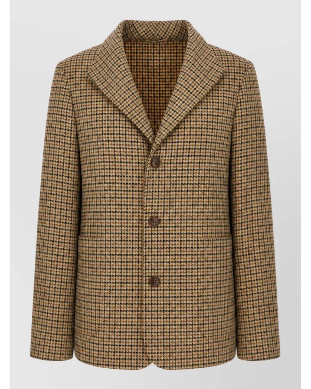Fortela Green Wool Single Breasted Coat