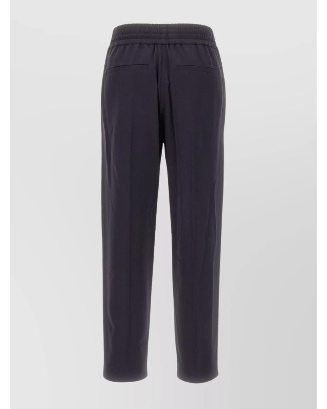 Brunello Cucinelli Blue Mid-Rise Pleated Tailored Trousers