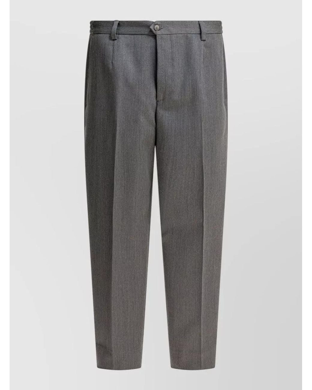 Briglia 1949 Gray Virgin Wool Straight-Leg Trousers for men
