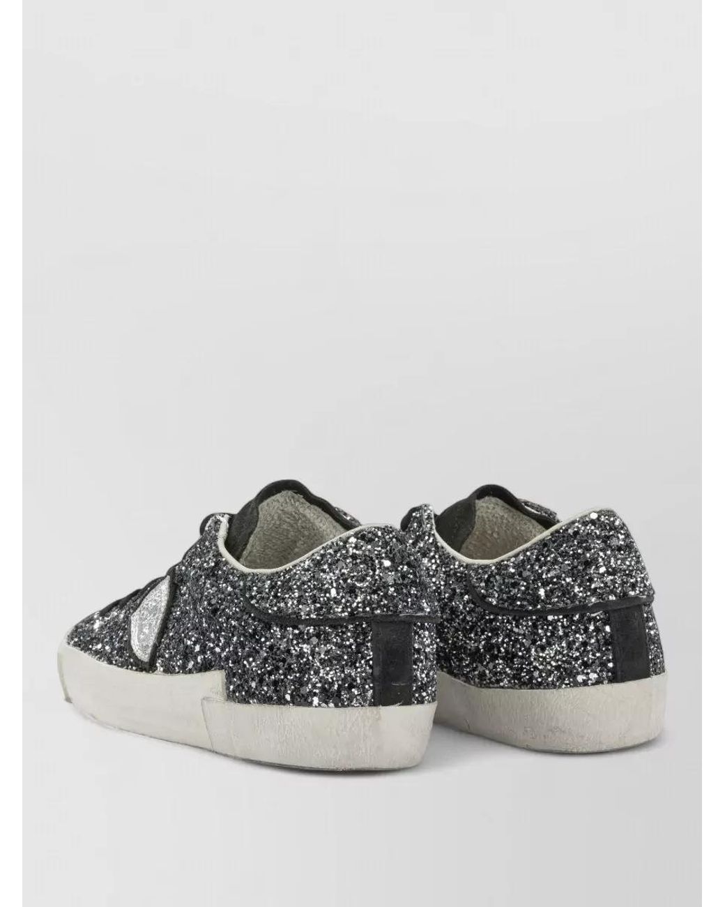 Philippe Model Gray Leather Low-Top Sneakers