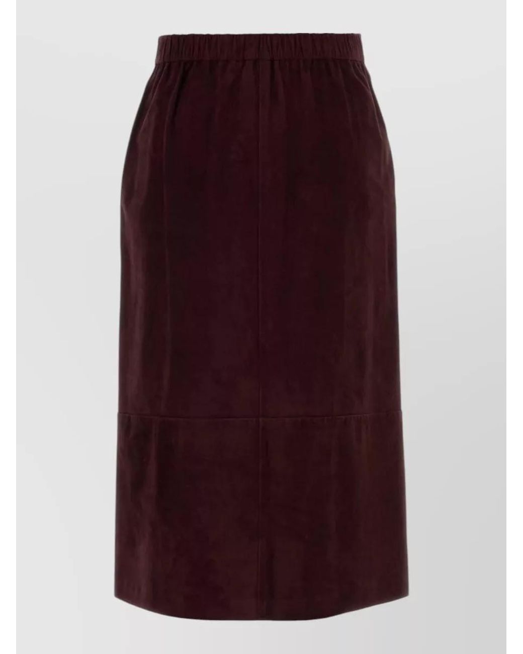 Max Mara Purple Suede Straight Skirt