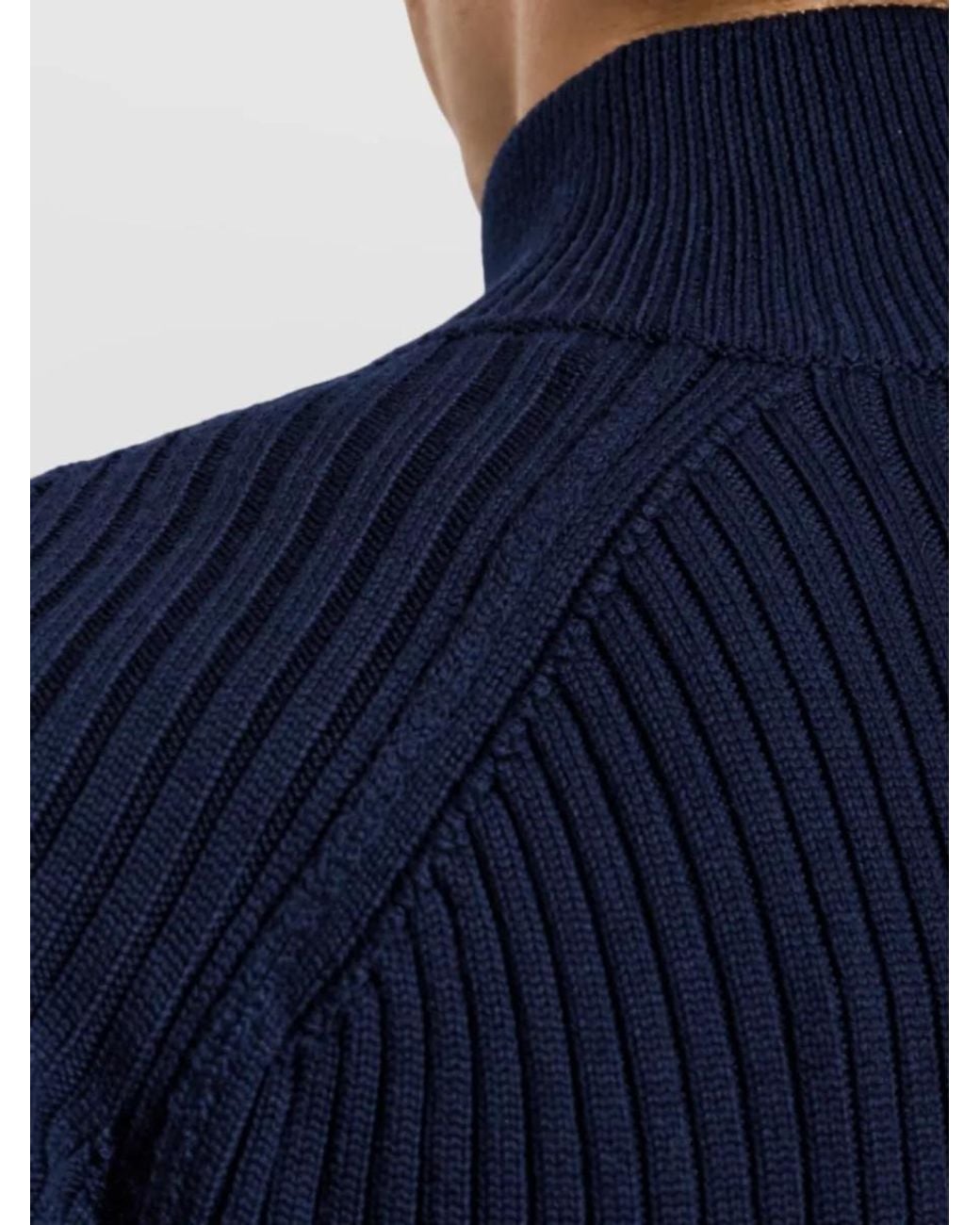 Isabel Marant Blue Wool Ribbed Zip-Up Cardigan for men