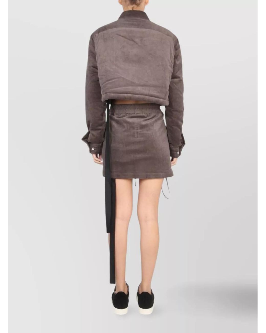 Rick Owens Gray Cropped Jacket