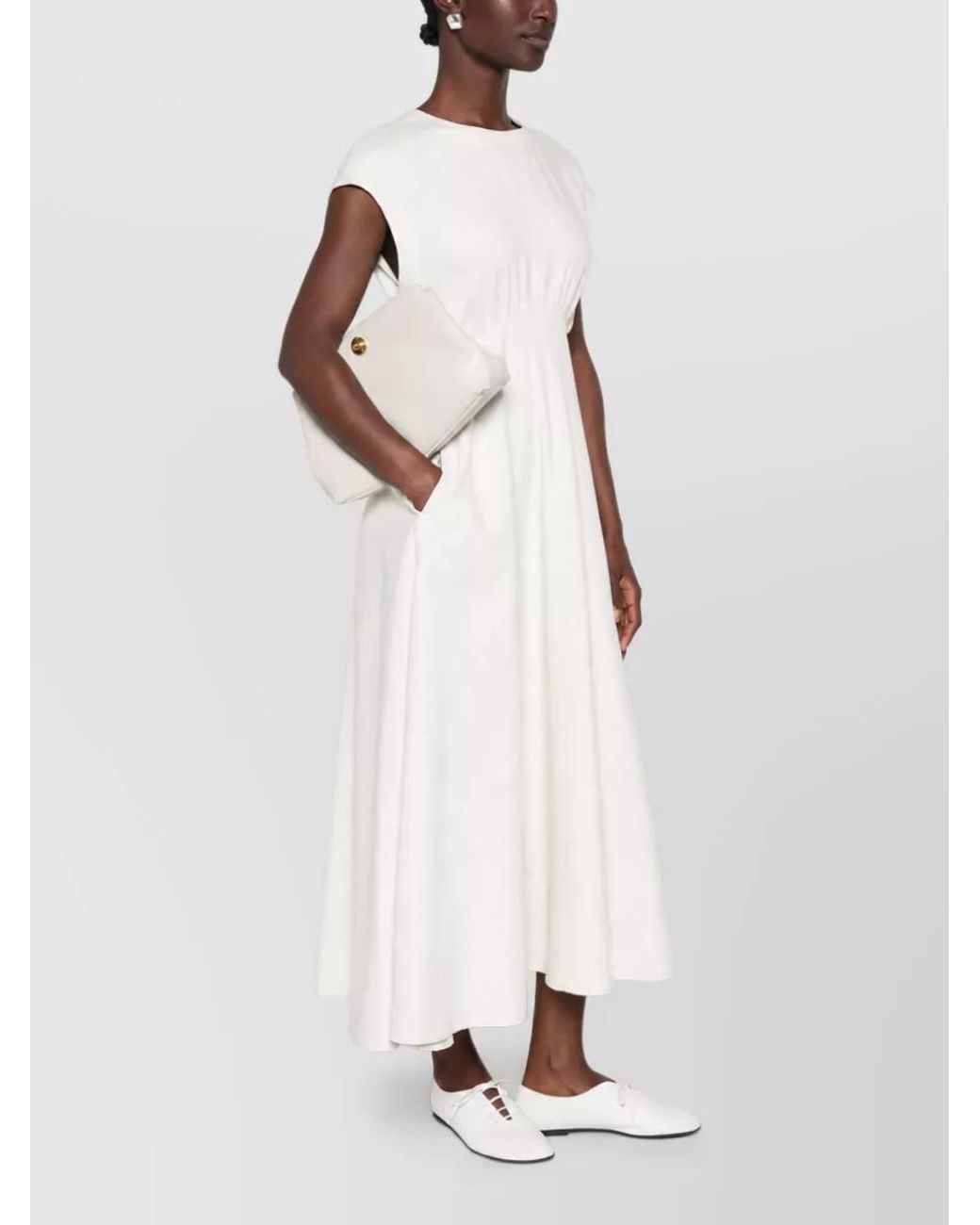 Emporio Armani White Midi Dress