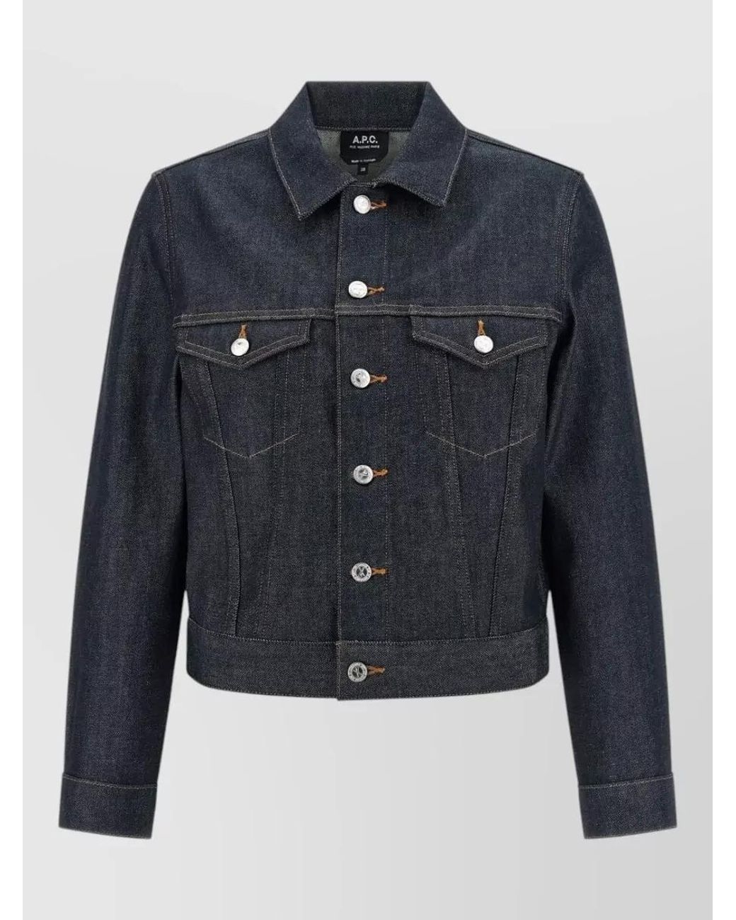 A.P.C. Blue Denim Cropped Jacket