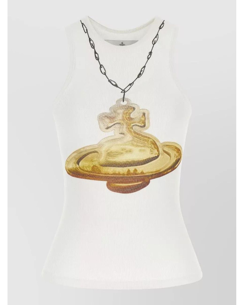 Vivienne Westwood White Orb 90's' Tank Top