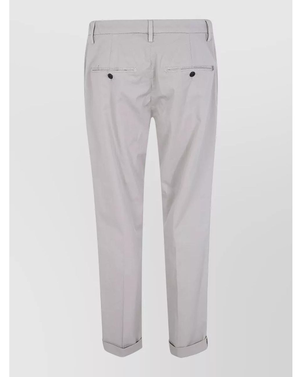 Dondup Gray Regular Chino Straight-Leg Trousers for men