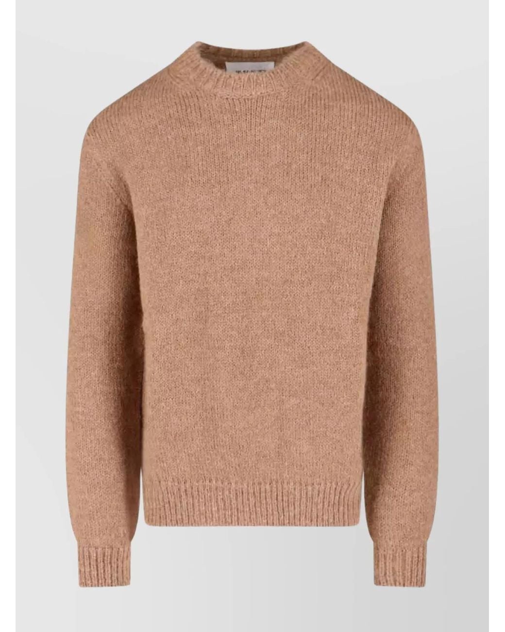 Jil Sander Brown Alpaca Wool Crewneck Sweater for men