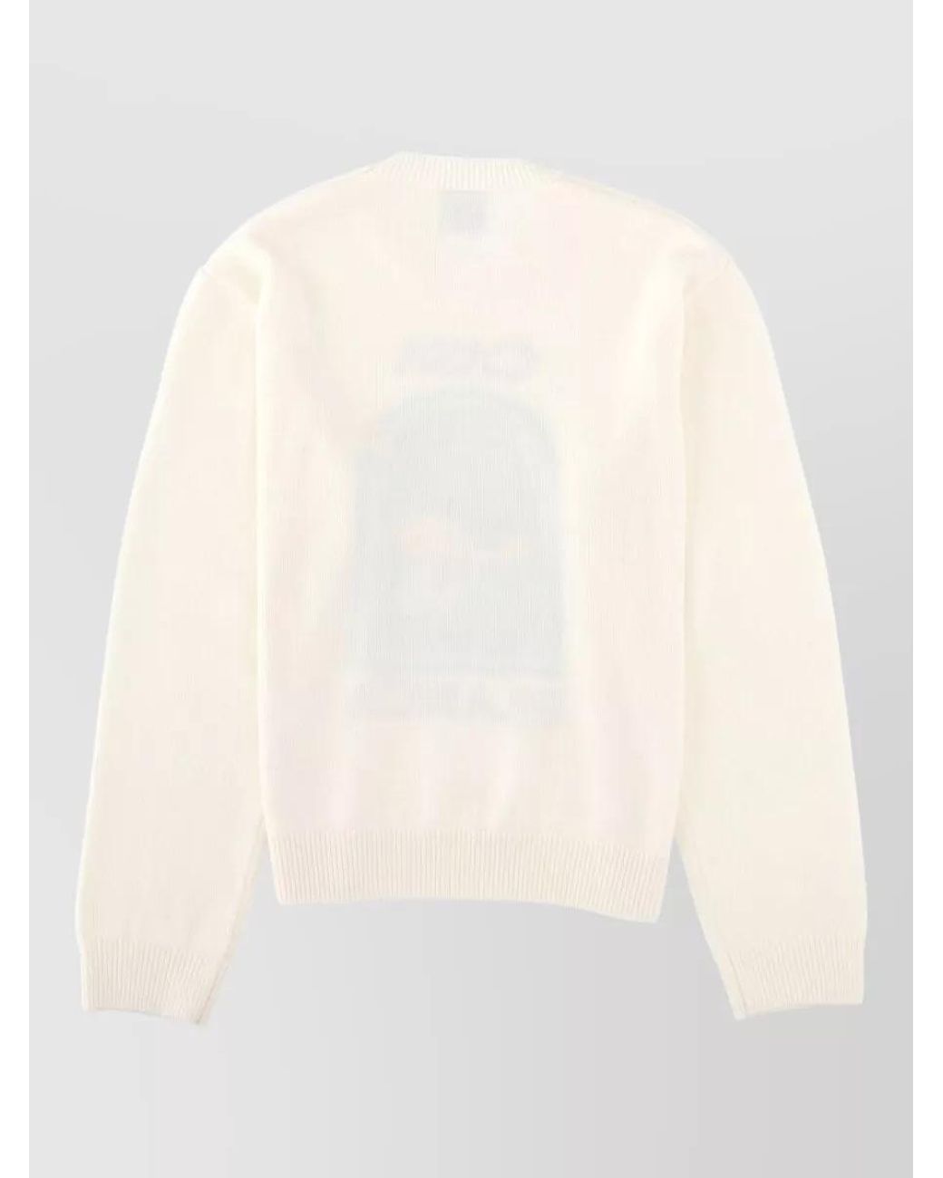 Casablanca White Wool Logo-Print Jumper for men
