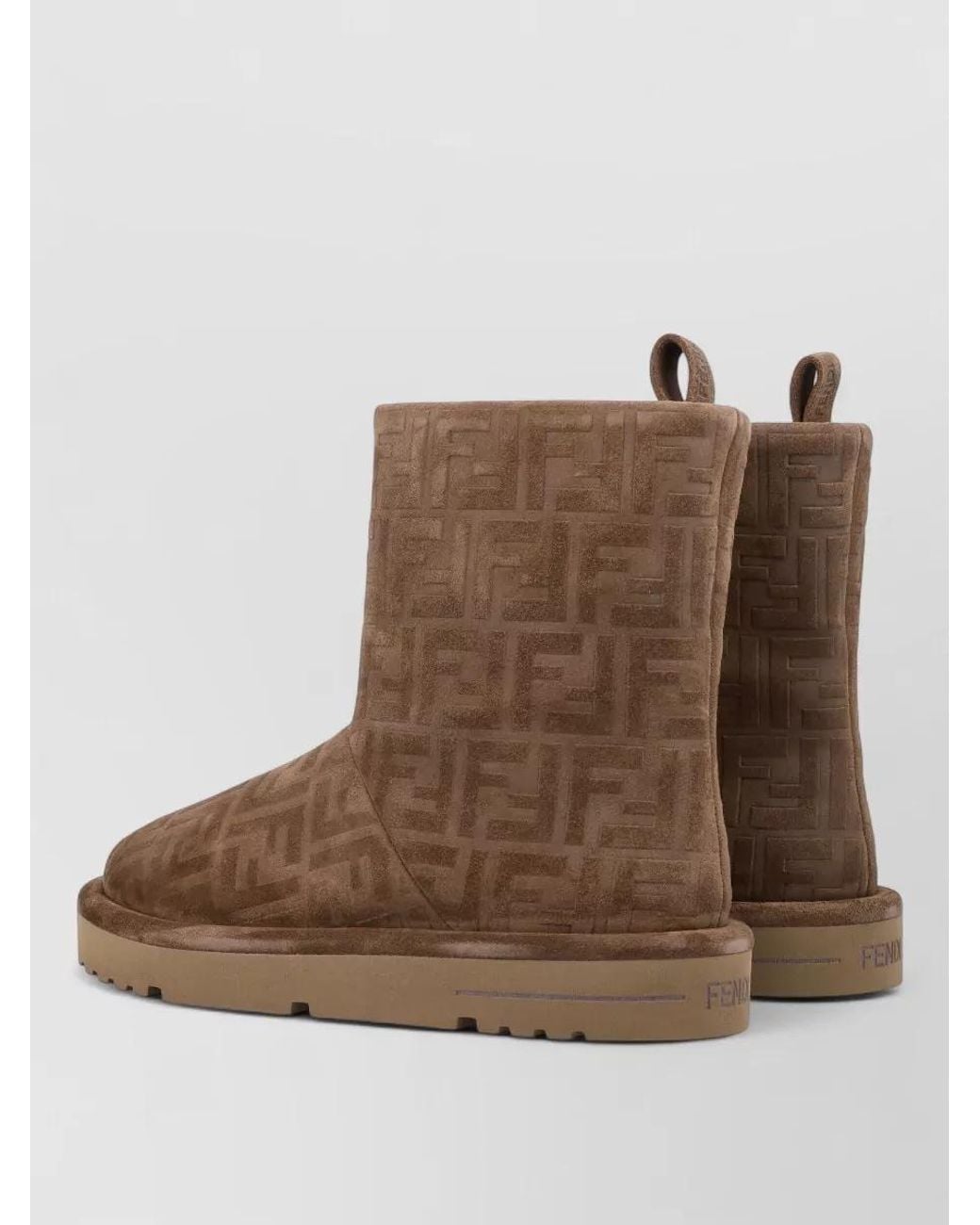 Fendi Brown Leather Ankle Boots