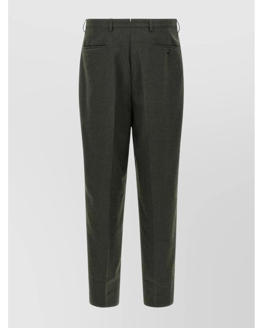 Cellar Door Green 'Trousers Pleated Front Belt Loops' for men