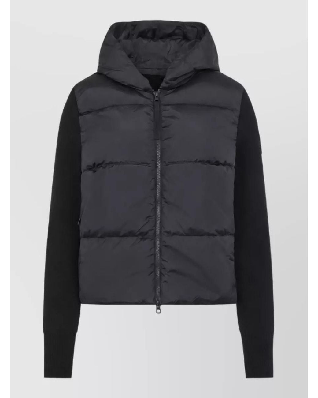 Canada Goose Black Down Slim-Fit Quilted Hoodie