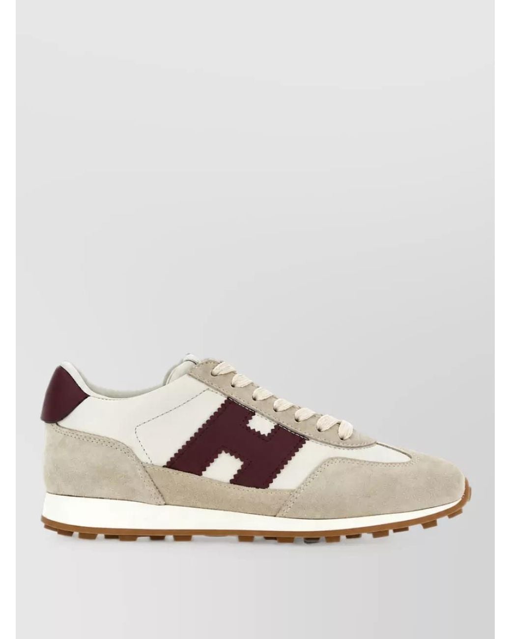 Hogan White Leather Low Top Sneakers